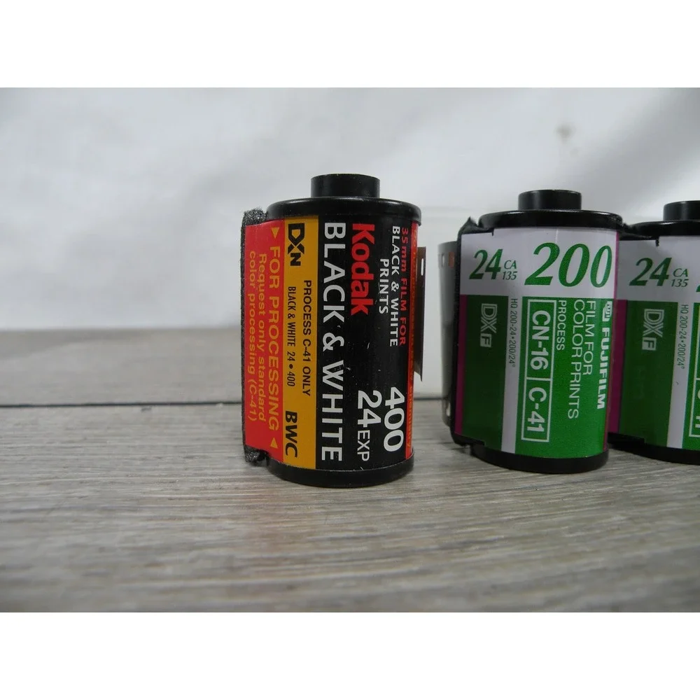 Kodak Black & White 400 & Fujifilm Fujicolor Super HQ 200 35mm Film Lot of 4